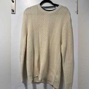 Bonobos Cotton Cashmere Cable Crew Neck Sweater - Like New Condition